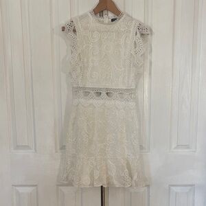 Elegant White Lace Dress